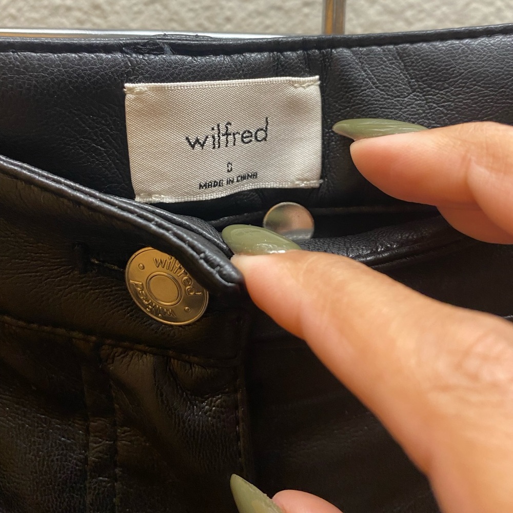 Aritzia Wilfred Melina Leather Pants